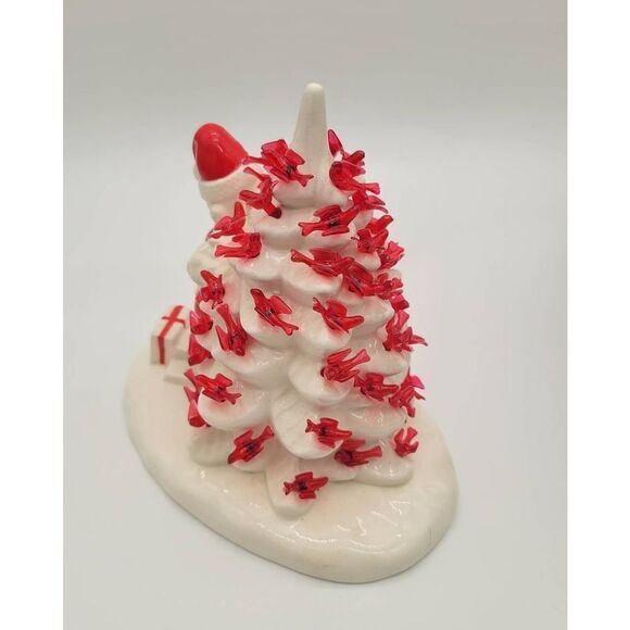 Vintage Cardinal Christmas Tree with Santa - Picture 5 of 6
